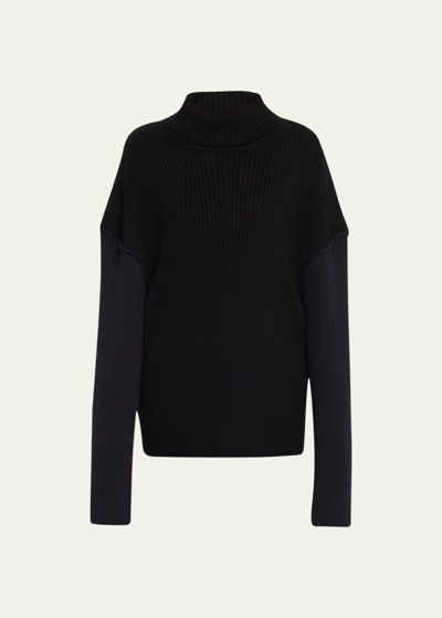 THE ROW DUA COLORBLOCK CASHMERE SWEATER