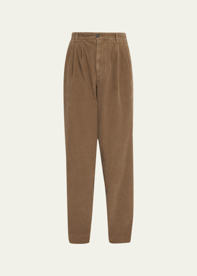The Row Rufos Corduroy Wide-leg Trousers In Taupe