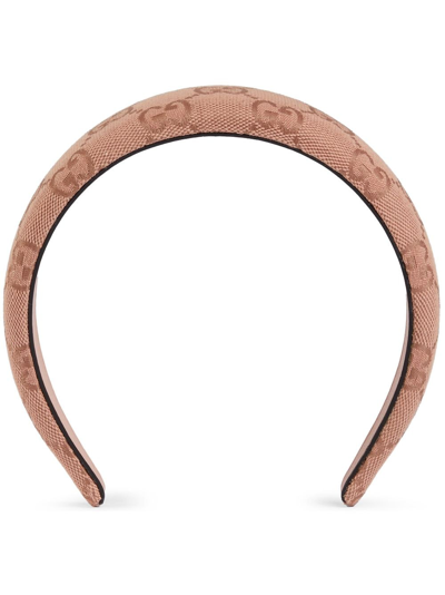 Gucci Logo Detailed Headband In Pink