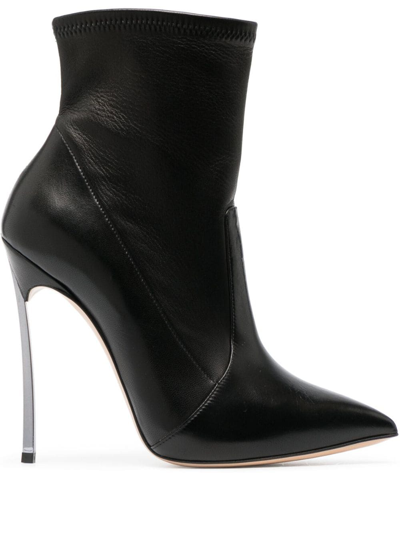 Casadei Blade 120mm Ankle Boots In Black