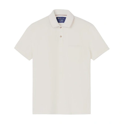 Loro Piana Regatta Contrast-tipped Stretch-cotton Piqué Polo Shirt In Neutrals