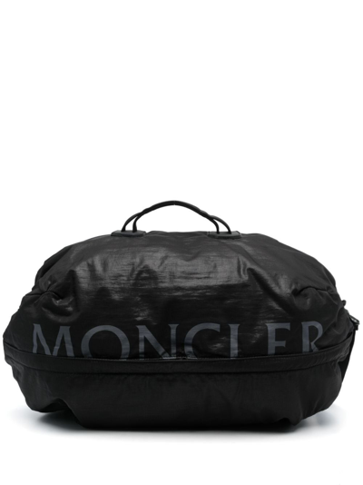 Moncler Logo-print Zipped Backpack In Black