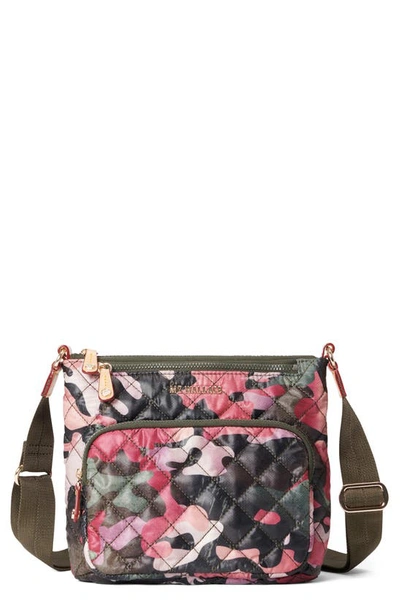 Mz Wallace Metro Scout Deluxe Camo-print Crossbody Bag In Pink Multi