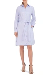 Foxcroft Rocca Shirtdress In Blue Wavee2