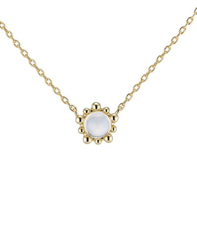 House Of Frosted Silver 0.50 Ct. Tw. White Topaz Dua Necklace In Gold