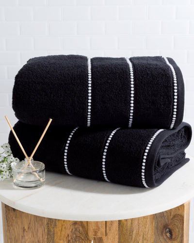 Lavish Home 2pc Bath Sheet Towel Set In Black