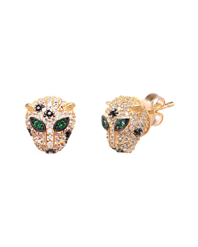 Gabi Rielle Gold Over Silver Cz Earrings