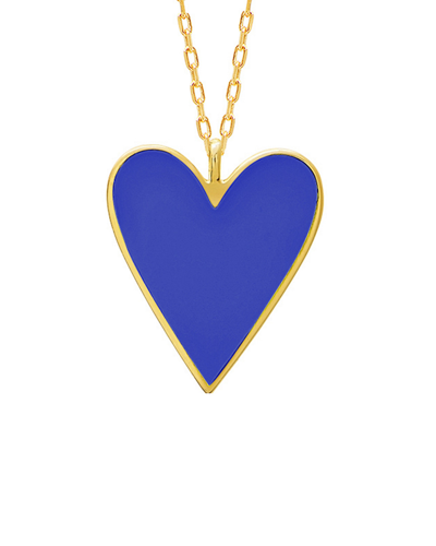 Gabi Rielle 14k Over Silver Enamel Heart Pendant Necklace