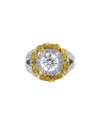 DIANA M. DIANA M. FINE JEWELRY WHITE GOLD 4.35 CT. TW. DIAMOND HALF-SET RING