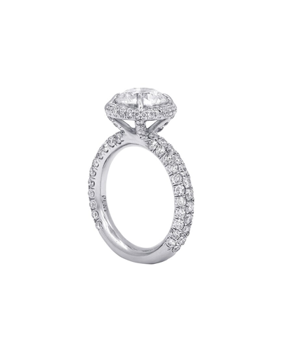Diana M. Fine Jewelry White Gold 3.20 Ct. Tw. Diamond Half-set Ring