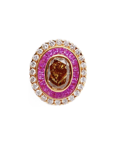 Diana M. Fine Jewelry 18k 7.35 Ct. Tw. Diamond Half-set Ring