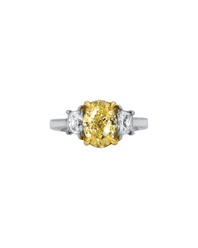 Diana M. Fine Jewelry White Gold 2.58 Ct. Tw. Diamond Half-set Ring