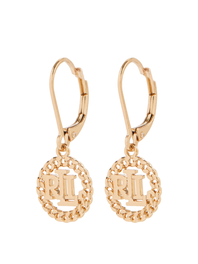 Lauren Ralph Lauren Gold And Twisted Rim Logo Drop Earings Woman Earrings Gold S