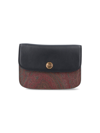 Etro Black Cotton Tracolla Crossbody In Multi