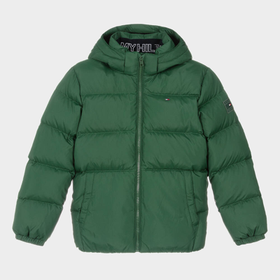 Tommy Hilfiger Boys Green Down Padded Puffer Jacket