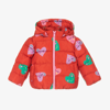 STELLA MCCARTNEY STELLA MCCARTNEY KIDS GIRLS RED HAPPY HEARTS PUFFER JACKET