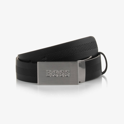 Hugo Boss Kids Boss Boys Black Leather Logo Belt ModeSens