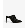 Manolo Blahnik Dobre 105mm Suede Mules In Black