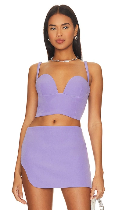 Retroféte Matty Top In Dusty Lilac