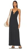 Rag & Bone Christy Cutout Modal-blend Jersey Maxi Dress In Black