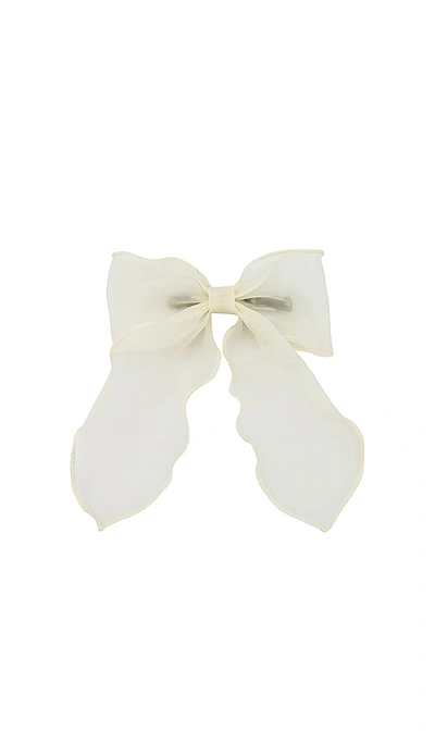 Emi Jay Bow Barrette In White