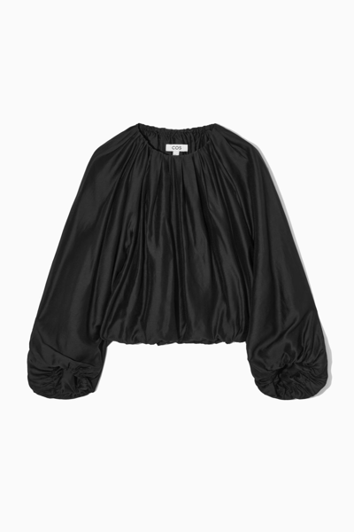 Cos Parachute Blouse In Black
