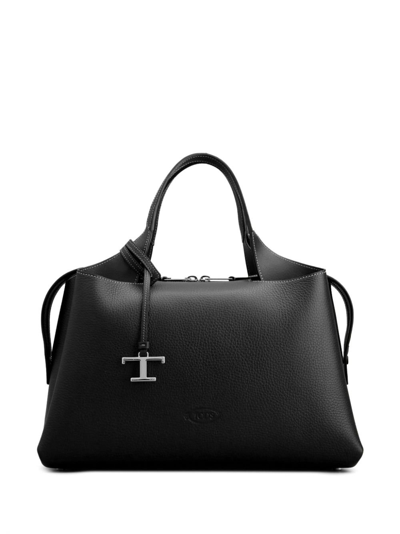 Tod's Black Boston Medium Leather Tote Bag
