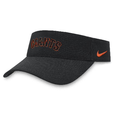 Nike San Francisco Giants Wordmark  Men's Dri-fit Mlb Visor In Black
