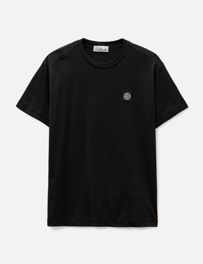 Stone Island Emblem T-shirt In Black