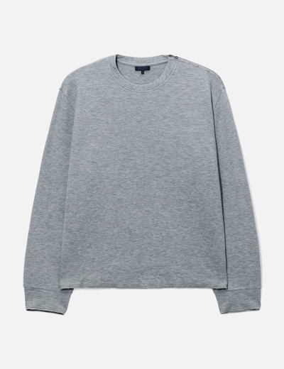 Lanvin Shoulder Zip Sweater In Grey