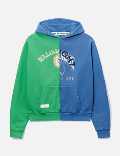 Off-white Off White™ X Virgil Abloh 2-tone College Hoodie In Blue