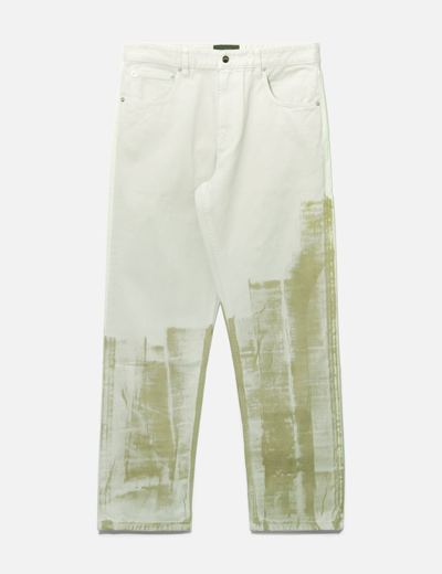 A-cold-wall* A Cold Wall Gold Pigment Print Jeans In Beige