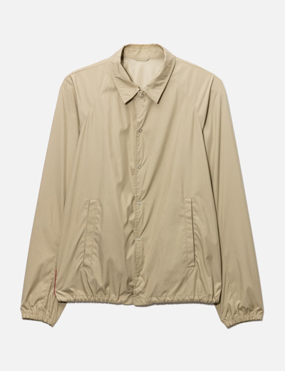 Prada Cotton-blend Blouson Jacket In Beige