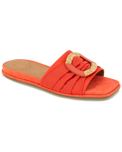 Gentle Souls By Kenneth Cole Rhea Suede & Leather Sandal In Bright Coral Suede