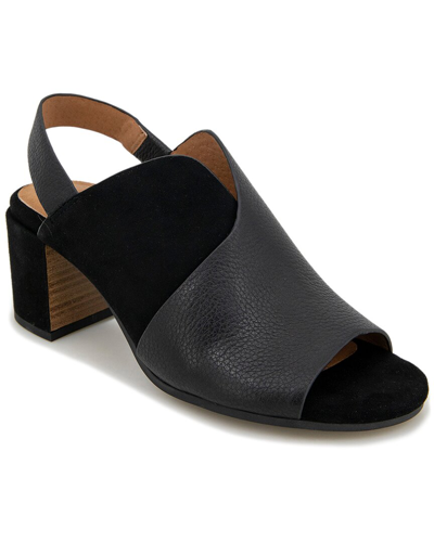 Gentle Souls By Kenneth Cole Charlene Hooded Leather & Suede Sandal In Black