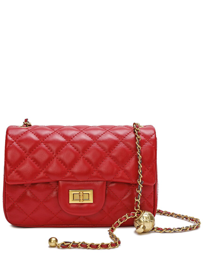 Tiffany & Fred Quilted Leather Crossbody In Red