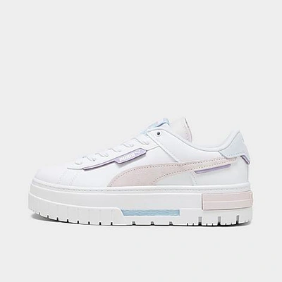 Puma Mayze Crashed 拼接皮质运动鞋 In  White/galaxy Pink