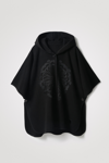 DESIGUAL EMBROIDERED PONCHO WITH HOOD