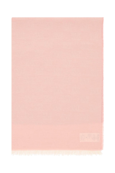 Max Mara Scarf With Monogram In Pink