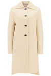 Jil Sander Single-breasted Virgin Wool Coat In Neutrals