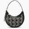 Marine Serre Crescent Moon Half-moon Bag In Black