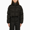 Prada Black Re-nylon Short Down Jacket Women In Black