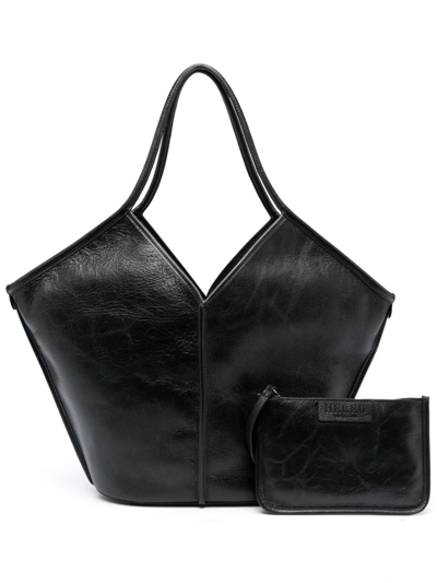 Hereu Callela Leather Tote Bag In Schwarz