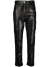 Iro Aysel Leather Trousers In Schwarz