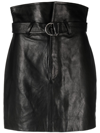 IRO ANGELICA BELTED LEATHER SKIRT