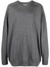 Société Anonyme Sadrsa Round-neck Virgin-wool Jumper In Grau