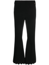 TWINSET FLARED SCALLOP-TRIM TROUSERS