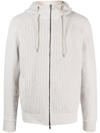 HERNO ZIP-FASTENING WOOL HOODED JACKET