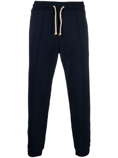 Brunello Cucinelli Drawstring-waist Track Pants In Blau