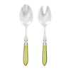Vietri Aladdin Brilliant Salad Server Set In Green